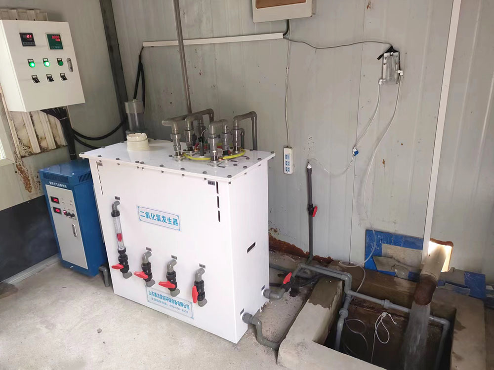 山東某酒店采用100g/h電解二氧化氯發(fā)生器進行酒店用水消毒